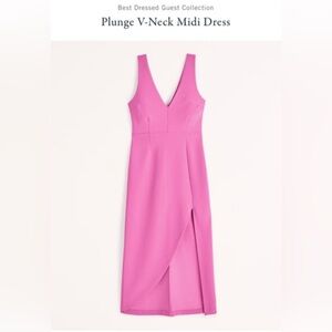 Abercrombie & Fitch Strapless Vivid Pink Dress